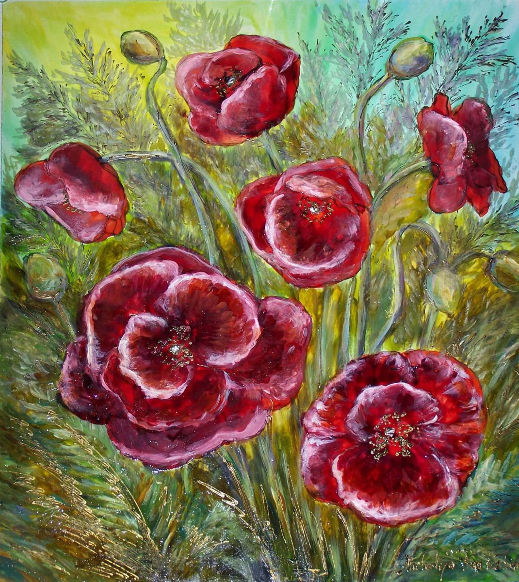 Poppies by Natalija Riabchuk