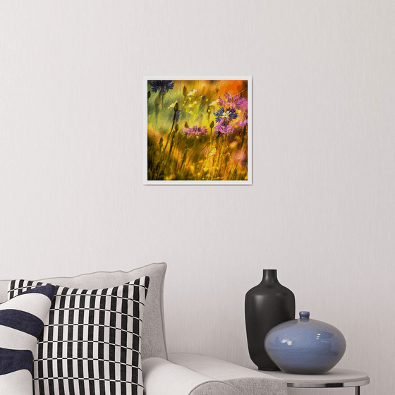 Summer Meadows #5. Limited Edition 1/25 12x12 inch Abstract Photographic Print.