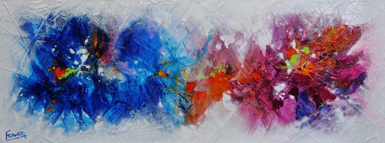 Bouquet Maximus 160cm x 60cm Colourful Abstract Art