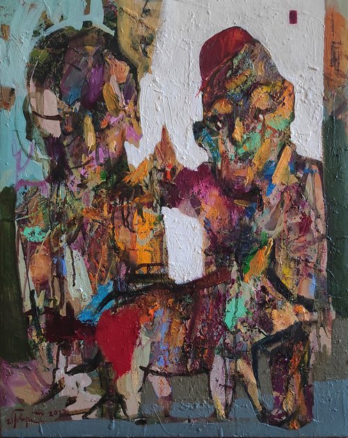 Reprimand (50x40cm, oil painting, ready to hang) by Mihran Manukyan