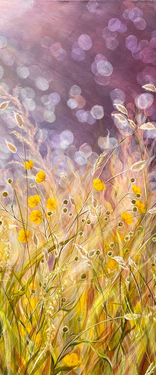 'Intuition'- Wild Meadow Painting by Anita Nowinska