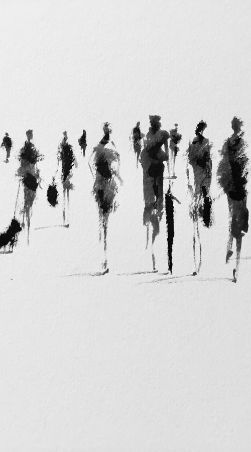 Impact Figures #5 - Black and white by Tihomir Cirkvencic