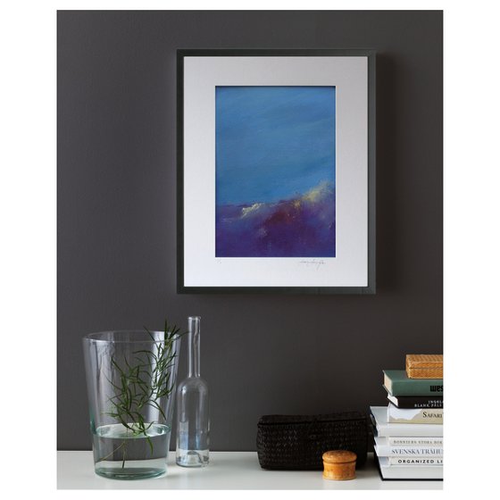 Atmospheres 4 - framed abstract landscape painting