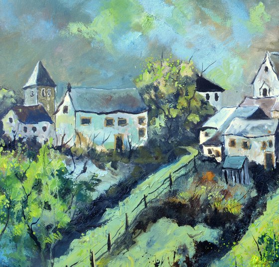 A village in my countryside in spring