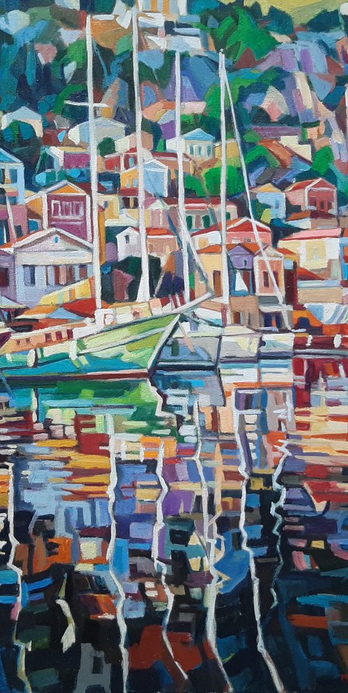 Fishermans port ( Symi), 2022 by Maja Đokić Mihajlović