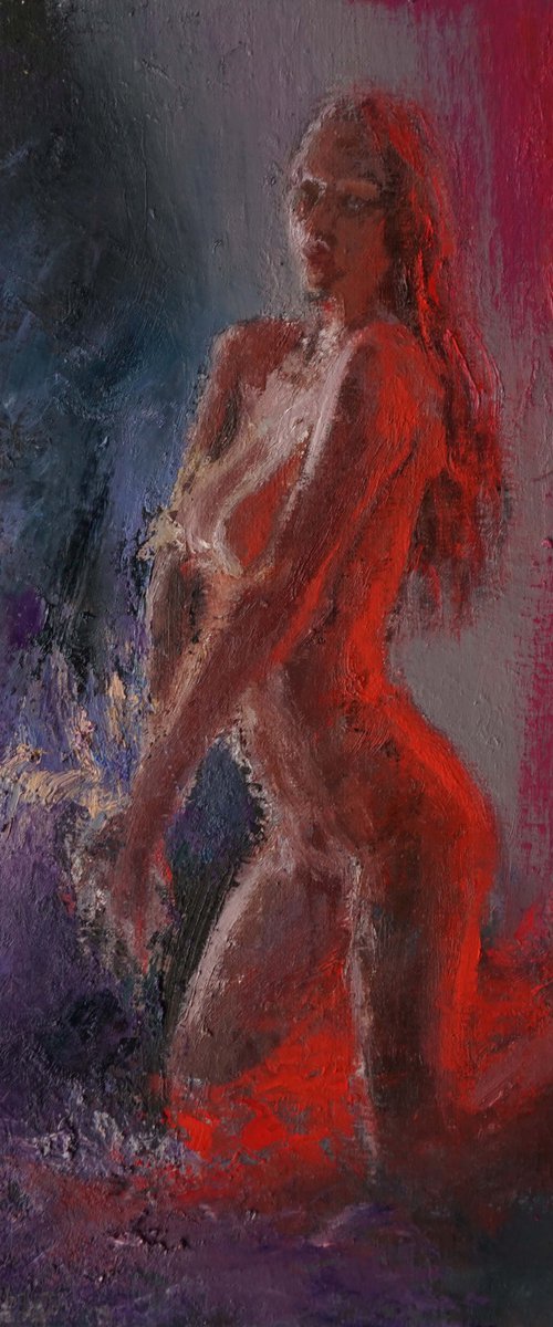 Shamyl in red darkness by Manuel Leonardi