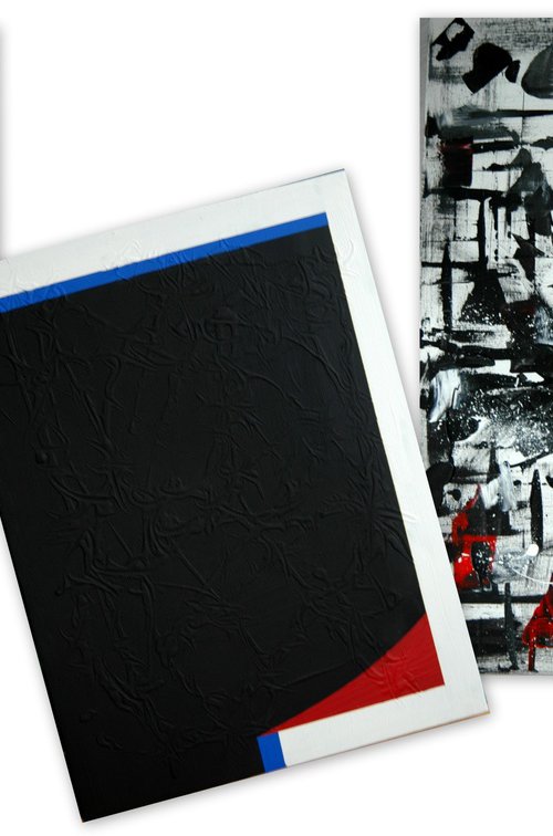 Just B&W, red+blue collection by CB.