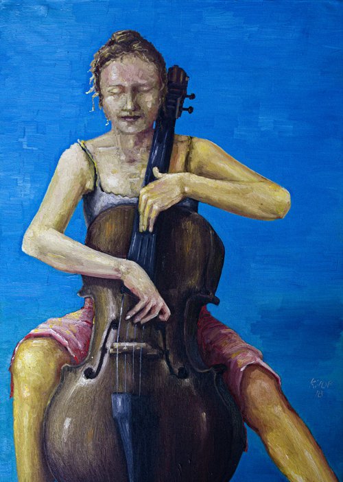 Contrabass Lady by Kheder