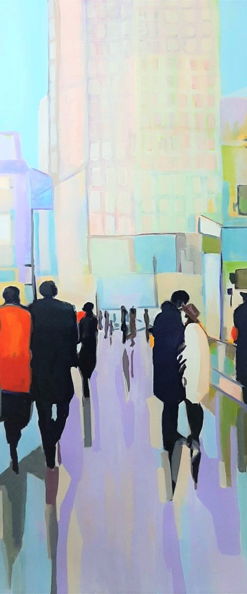 At the street / 100 x 70 cm by Alexandra Djokic