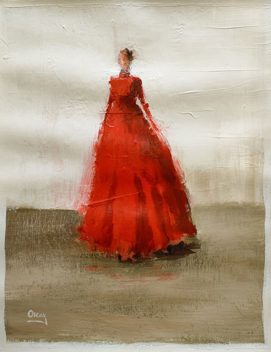 Impressionistic Portrait Acrylic Painting By Oscar Alvarez Pardo, 16 X 20", W-N30, Original Artwork