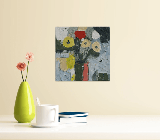 Soft Grey Floral Abstract 2