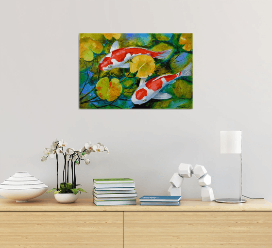 Koi in the pond