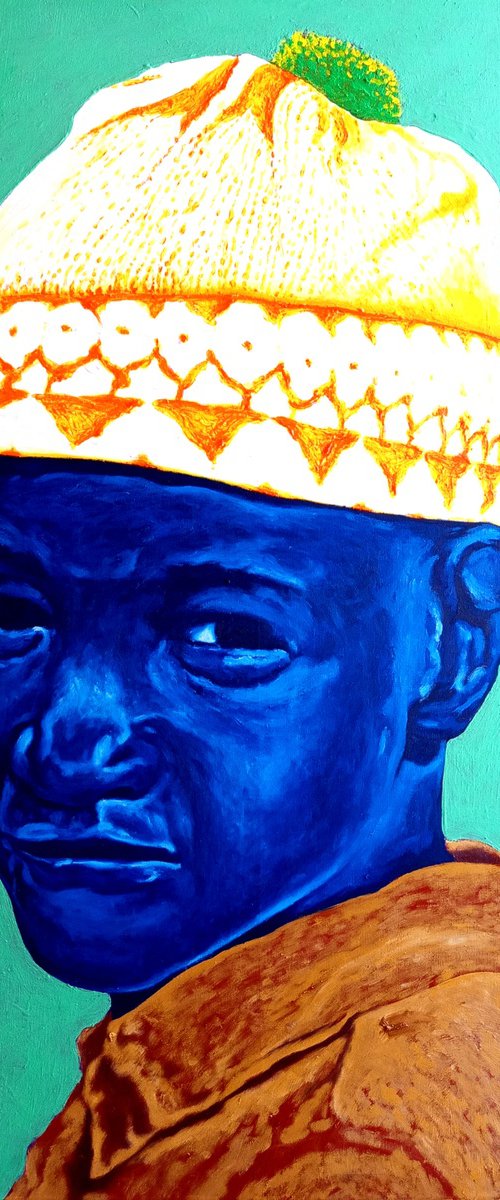 "Blue Boy With A Smile" by Clement Mohale