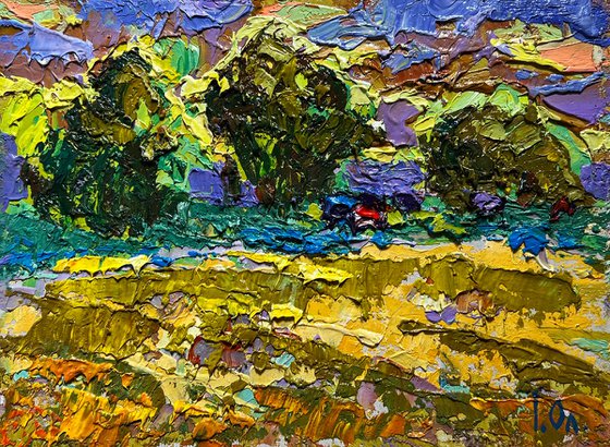 Expressive yellow sunset
