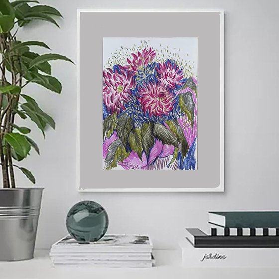 Dahlias flowers