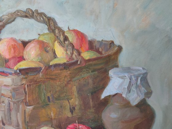 Still life with apples