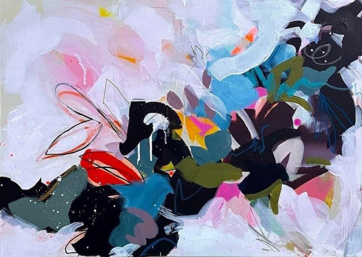 Abstract Acrylic Painting By Tanya Lytko, 28 X 20", "Aroma", Original Artwork