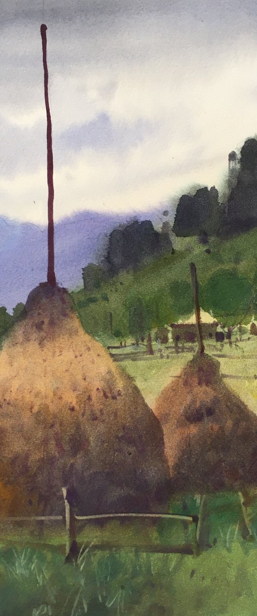 Carpathians. Haystacks by Andrii Kovalyk