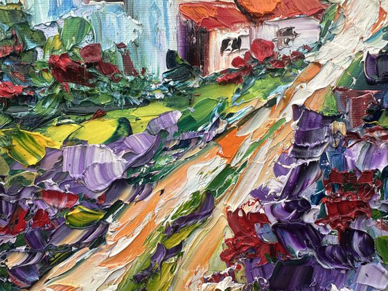 France house with flowers