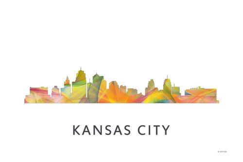 Kansas City Missouri Skyline WB1 by Marlene Watson