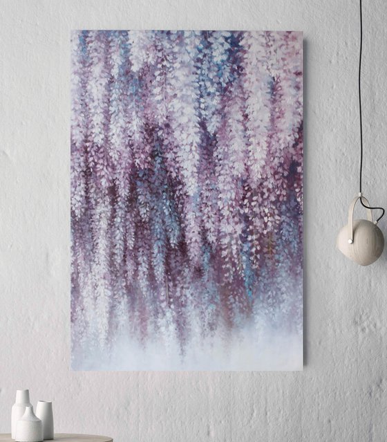 "Purple wisteria" Purple flowers wall art