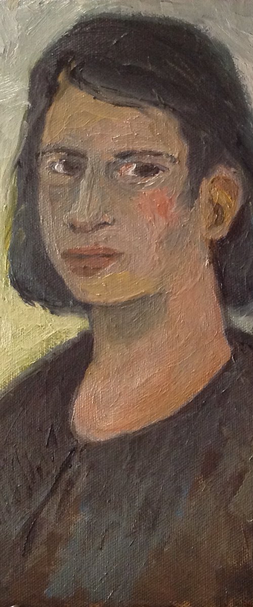 PORTRAIT OF AN ITALIAN GIRL by Angus  MacDonald