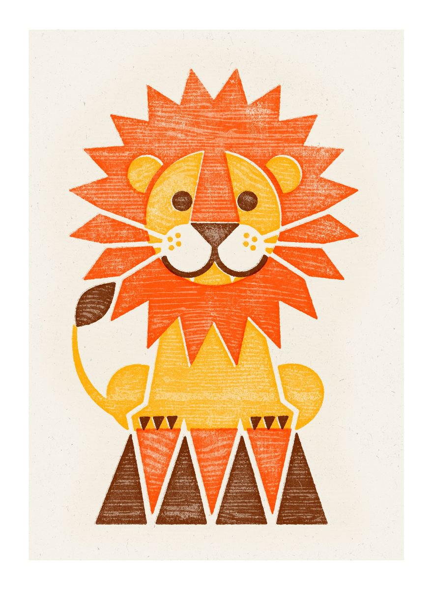 Lion by Forty Winks Art