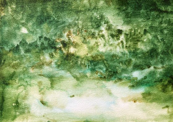 Caverna - green abstract
