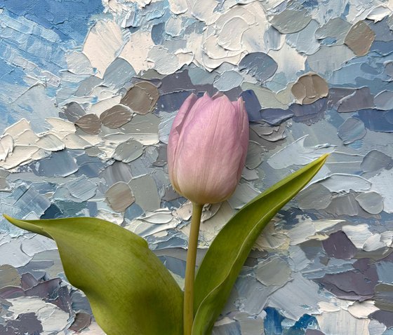 "Through the clouds"