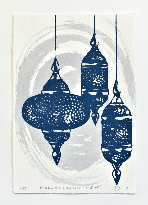 Moroccan Lanterns in Blue