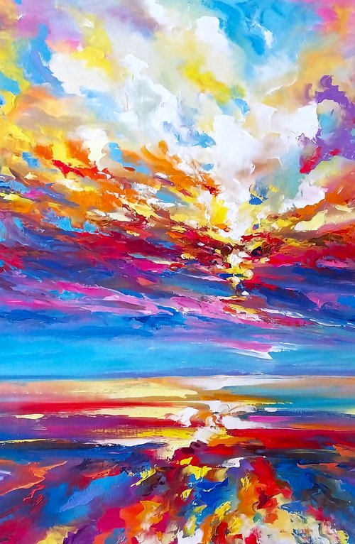 Abstract morning seascape 02 by Andrej  Ostapchuk