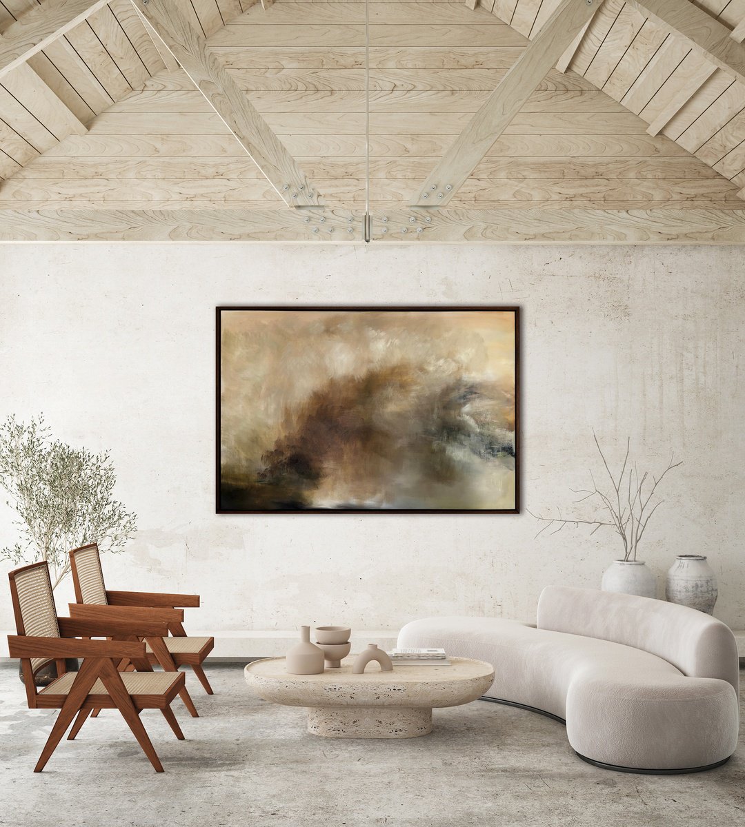 Organic Abstract Oil Painting By Julia Swaby, 61 X 41", Bountiful, Original Artwork