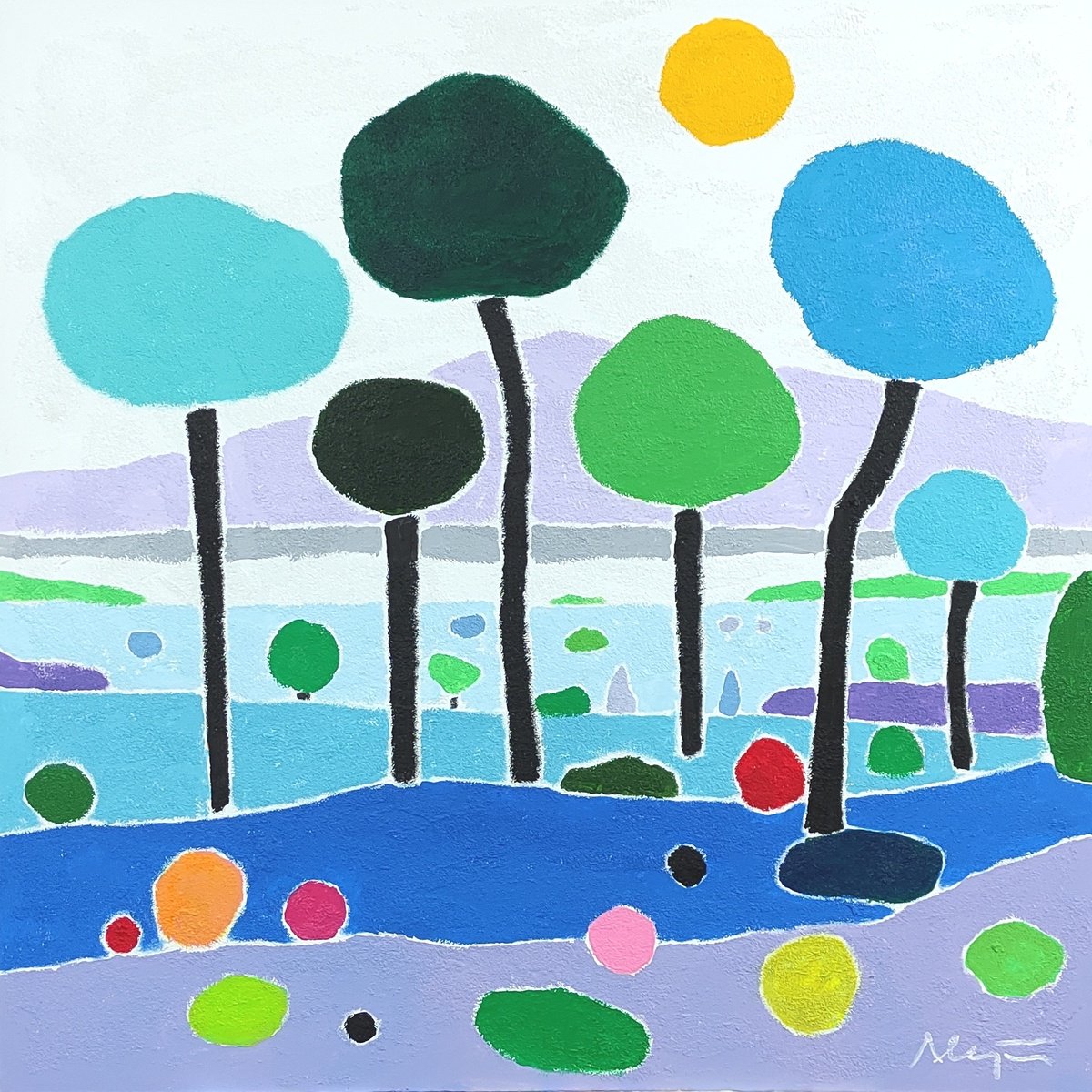  Looking At The Sun By Alejos, 39 X 39, Artwork For Sale On Artfinder