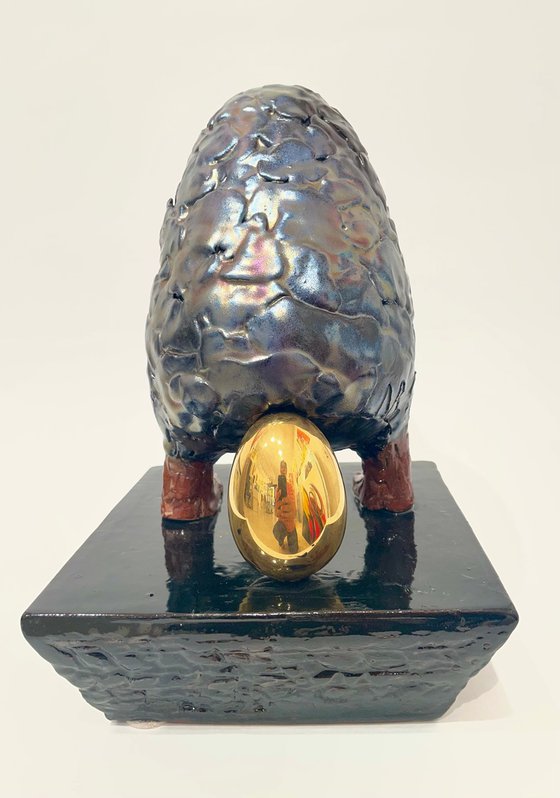 Black Bird with Golden Egg