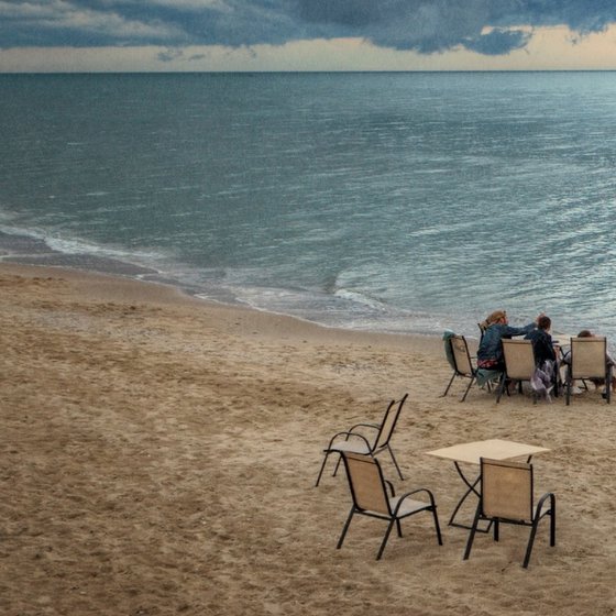 Evening on the beach.