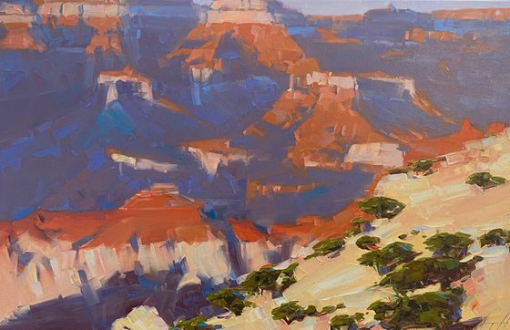 Grand Canyon, Original oil painting, Handmade artwork, One of a kind