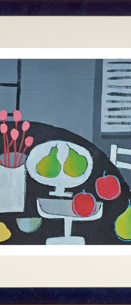 Still Life and 3 Pears by Jan Rippingham