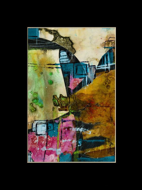 Abstract Story 1 - Mixed Media Collage Painting by Kathy Morton Stanion