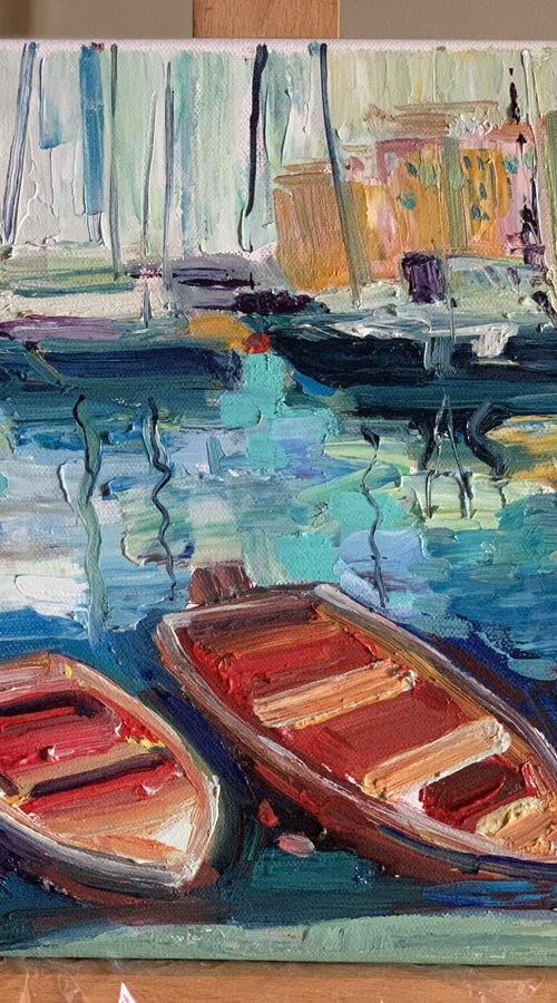 Boats on the river by Olga Pascari