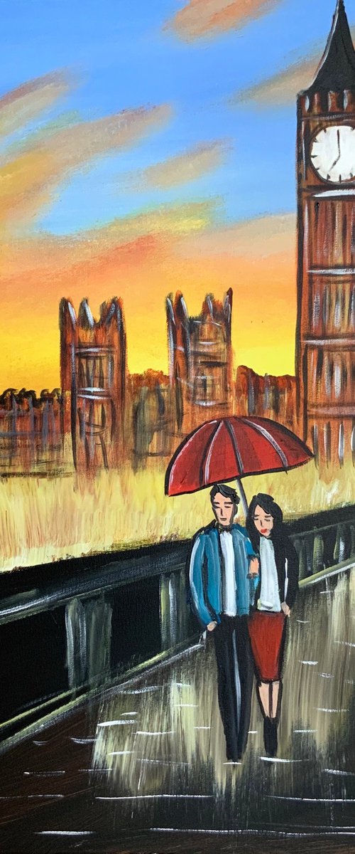 Sunset In London 3 by Aisha Haider