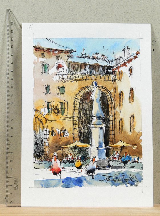 Verona, Urban Watercolor Art