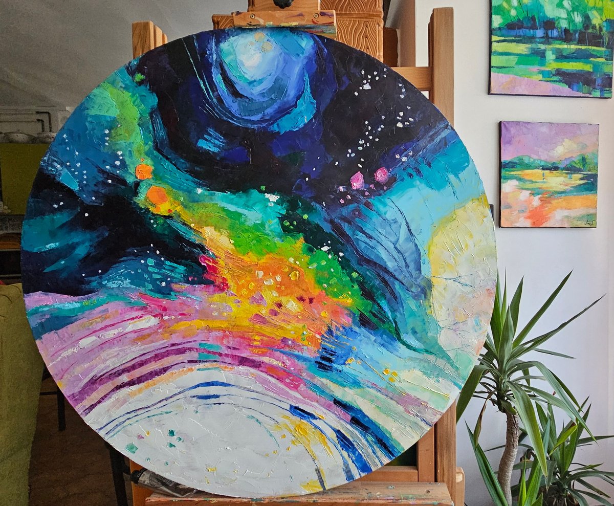 We Are Eternal Travelers Of The Universe. By Simon Tunde, 39 X 39, Artwork For Sale On Artfinder
