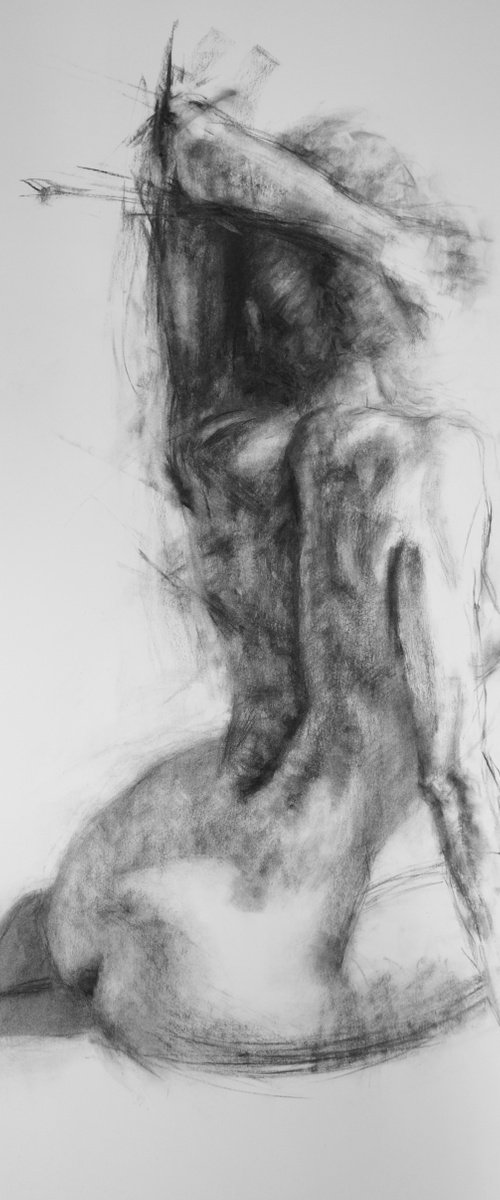 Monika with her arm raised by Kjetil Hansen