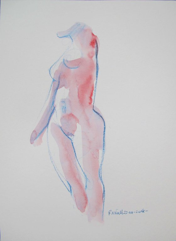 standing female nude