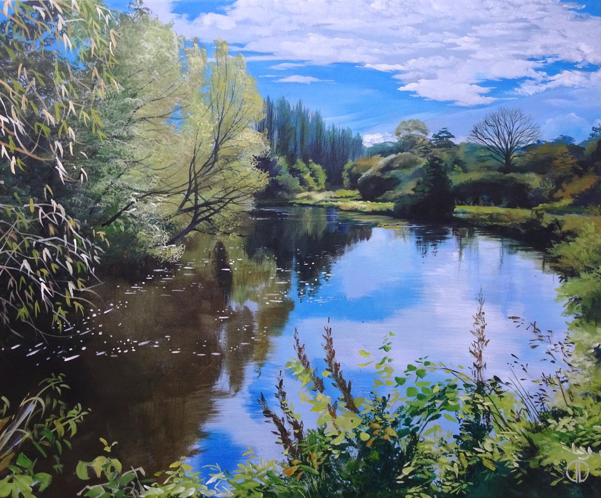 Reflections River Lagan Belfast by Joseph Lynch