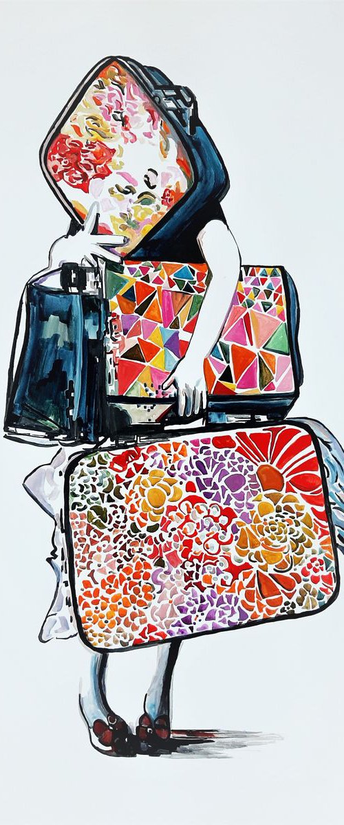 Traveler / 100 x 70 cm by Alexandra Djokic