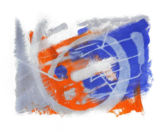 Orange and Blue Abstraction