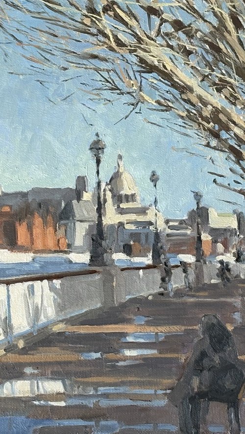 The Southbank in winter by Louise Gillard