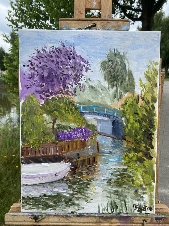 Canal in Dutch town