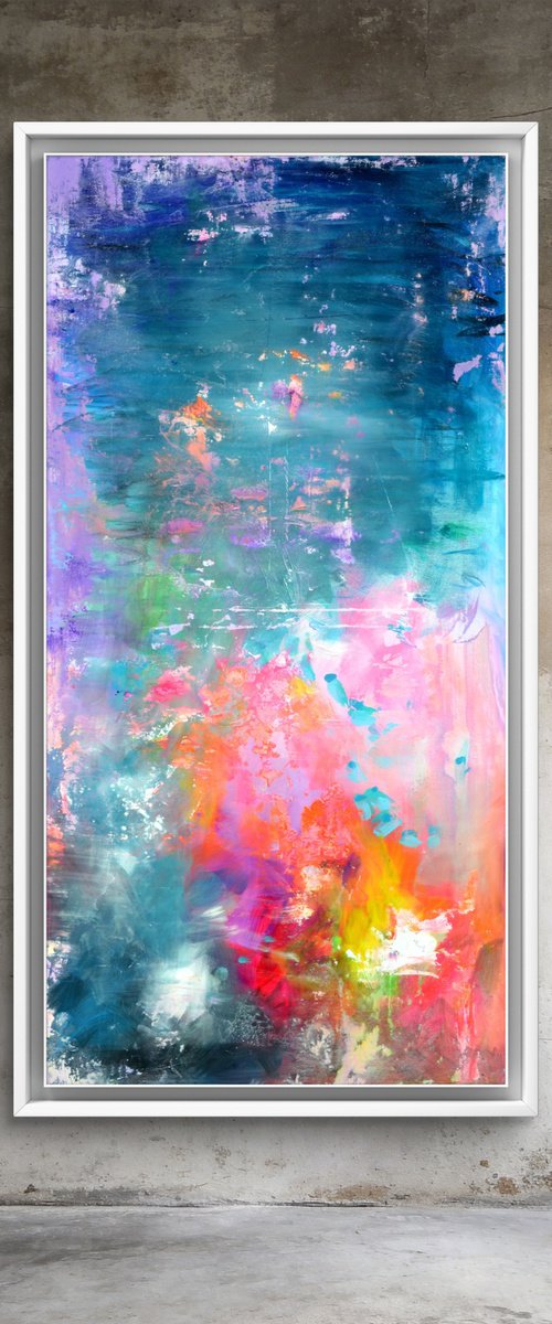 Brutalist Seascape Sunset - Large Abstract by Soos Tiberiu
